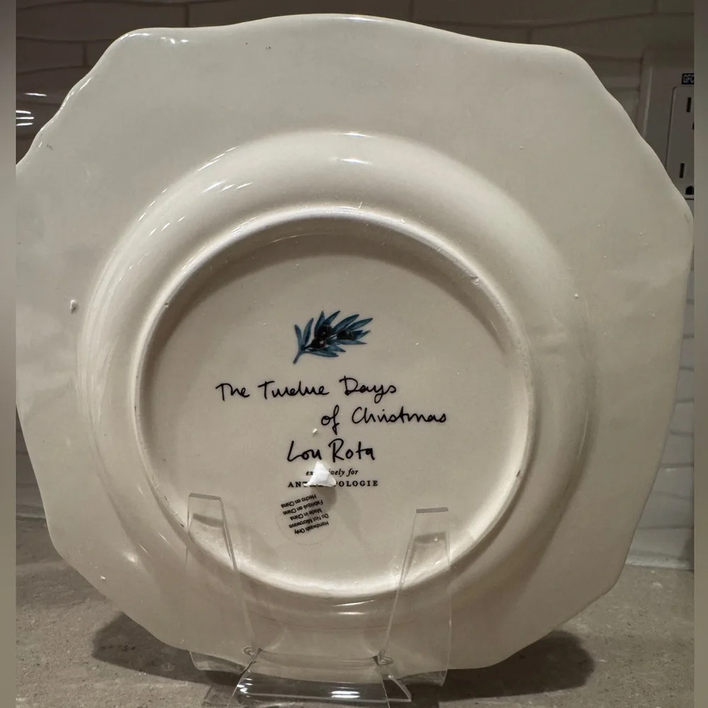 Lou Rota‎ 12 days of Christmas Plate ( ten Lords Leaping)